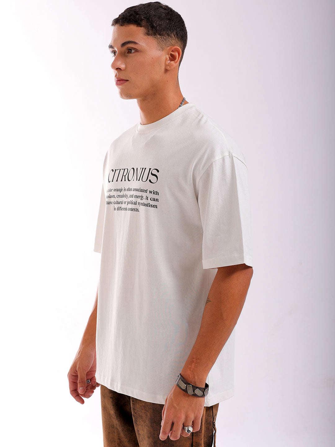 Men's Back Printed Oversized T-Shirt