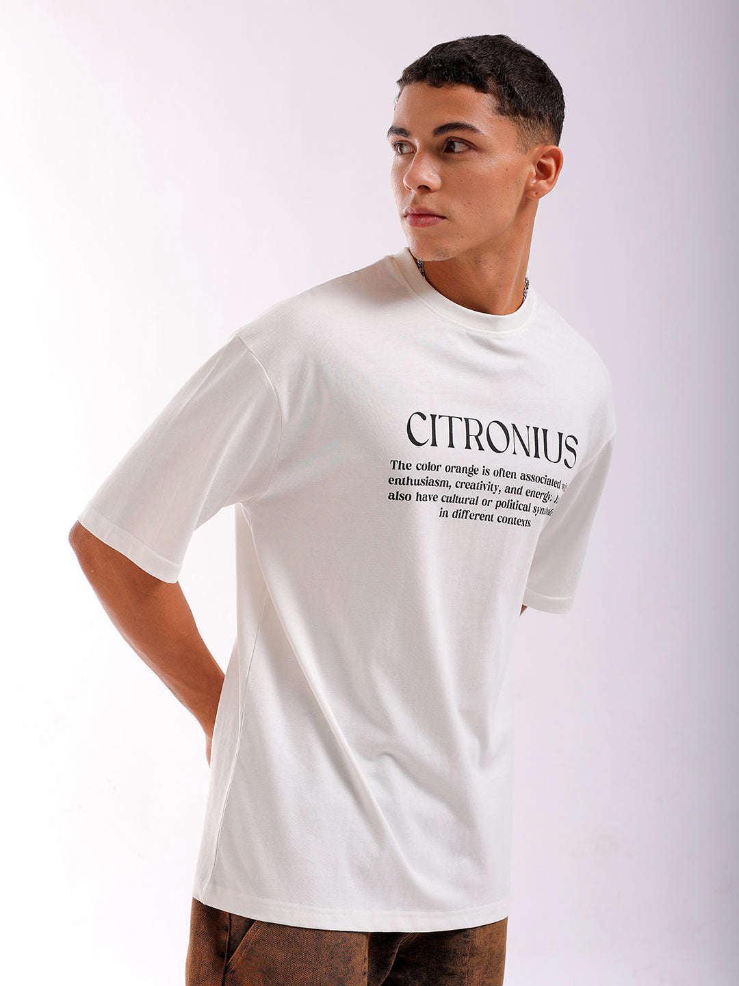 Men's Back Printed Oversized T-Shirt