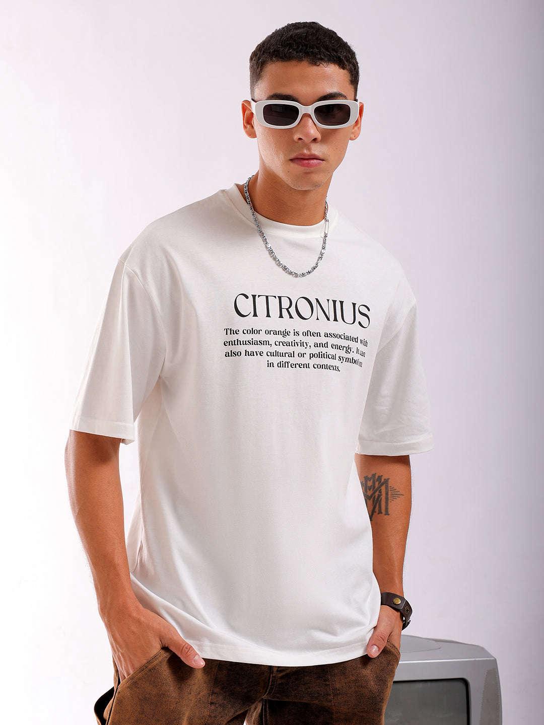 Men's Back Printed Oversized T-Shirt