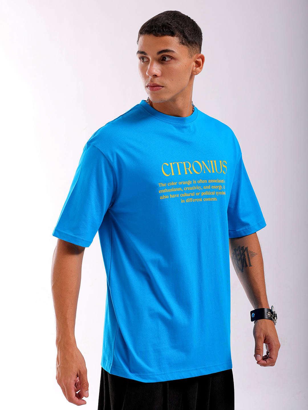 Men's Back Printed Oversized T-Shirt