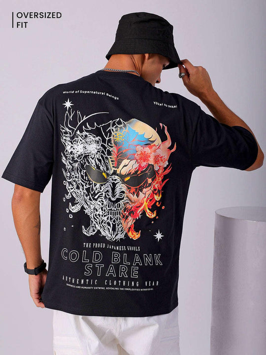 Men's Back Printed Oversized T-Shirt