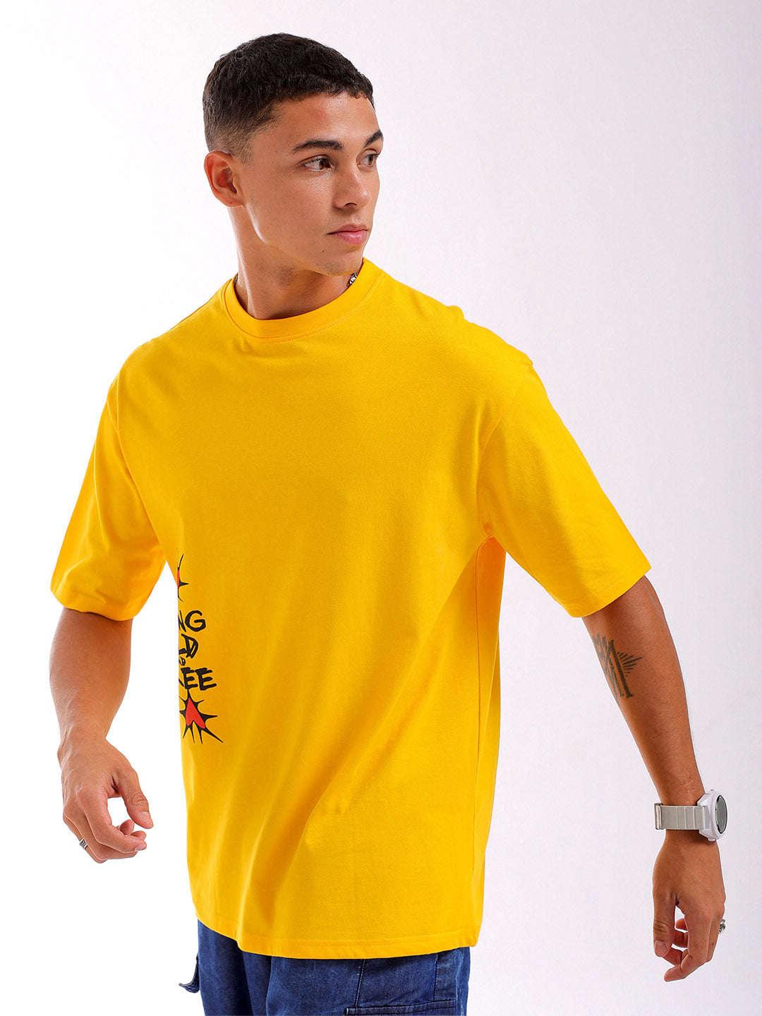 Men's Back Printed Oversized T-Shirt