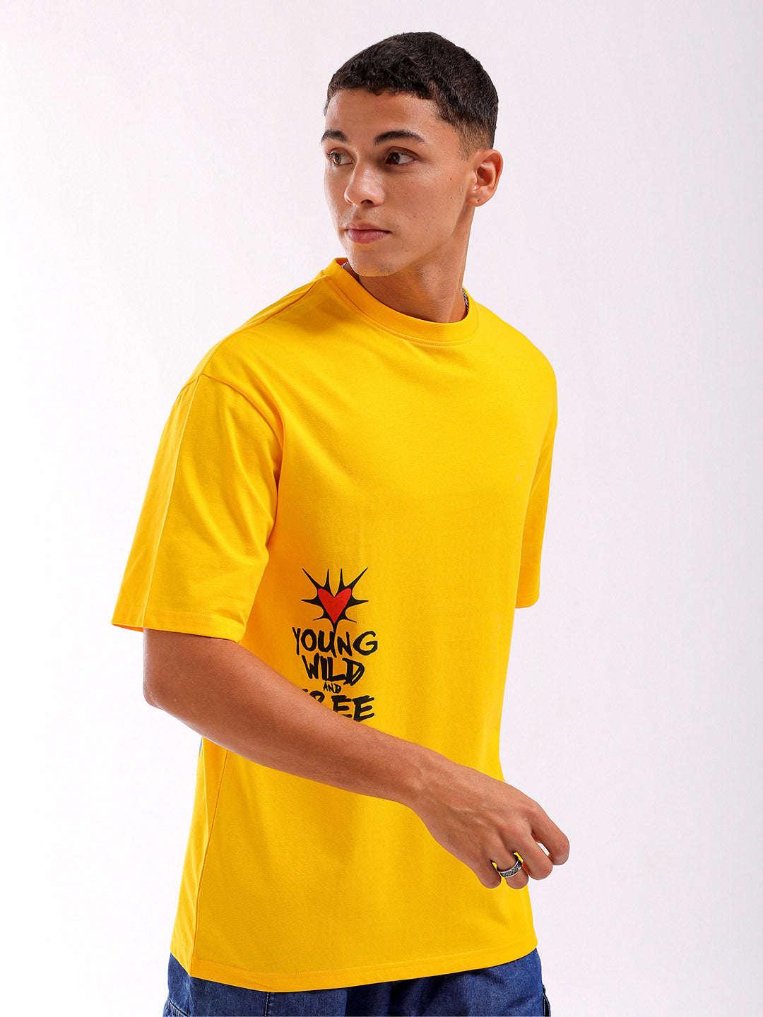 Men's Back Printed Oversized T-Shirt