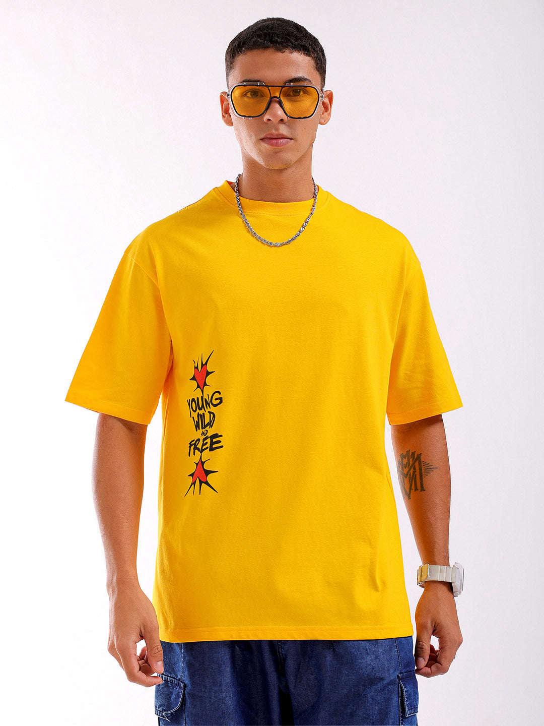 Men's Back Printed Oversized T-Shirt