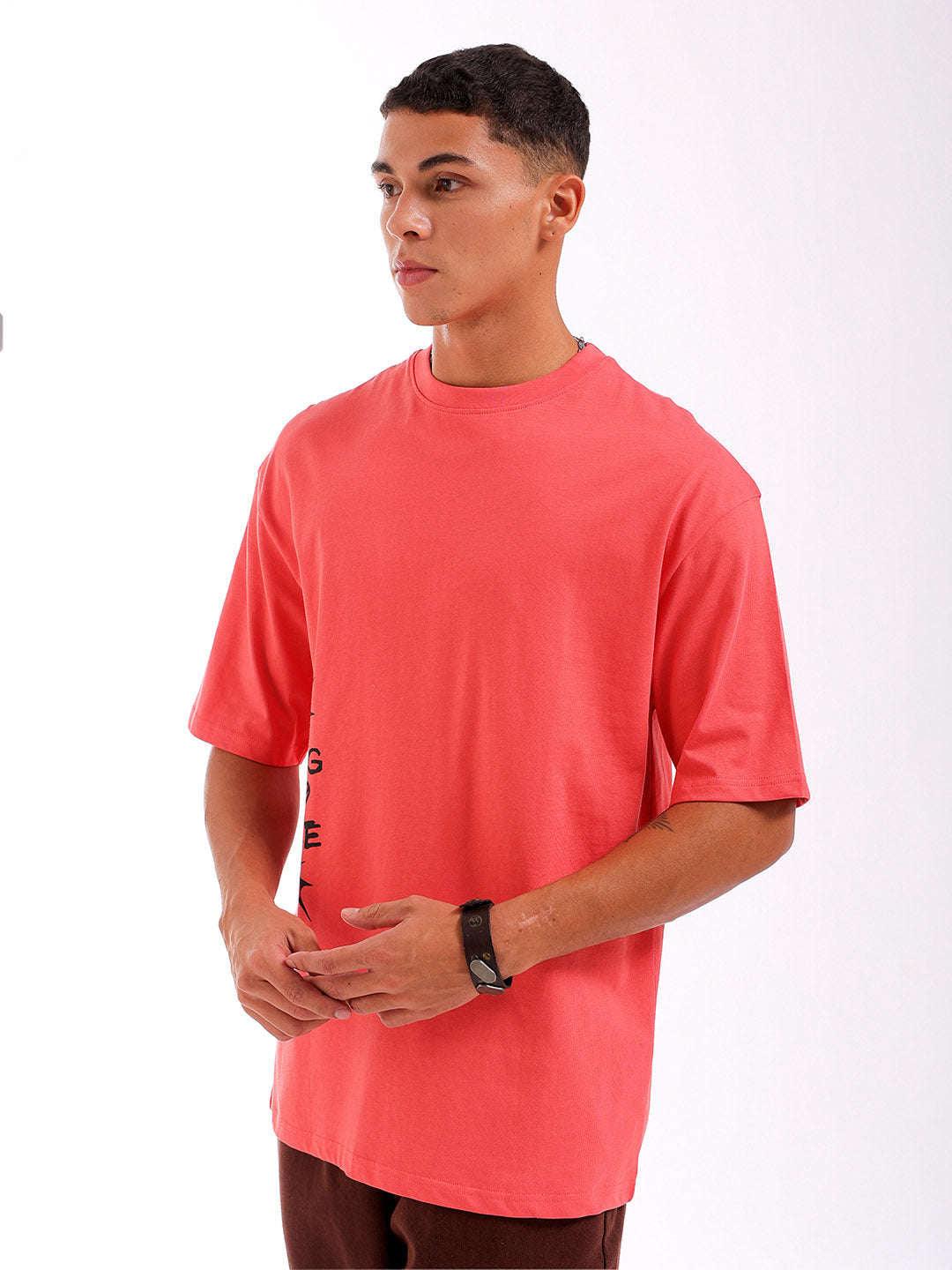 Men's Back Printed Oversized T-Shirt