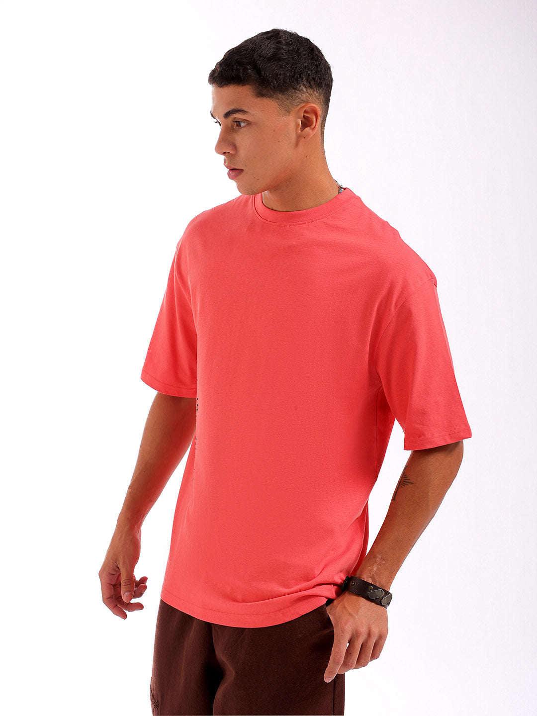 Men's Back Printed Oversized T-Shirt