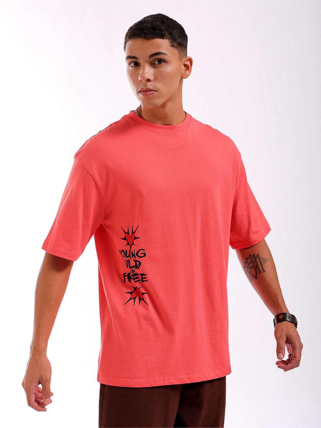 Men's Back Printed Oversized T-Shirt