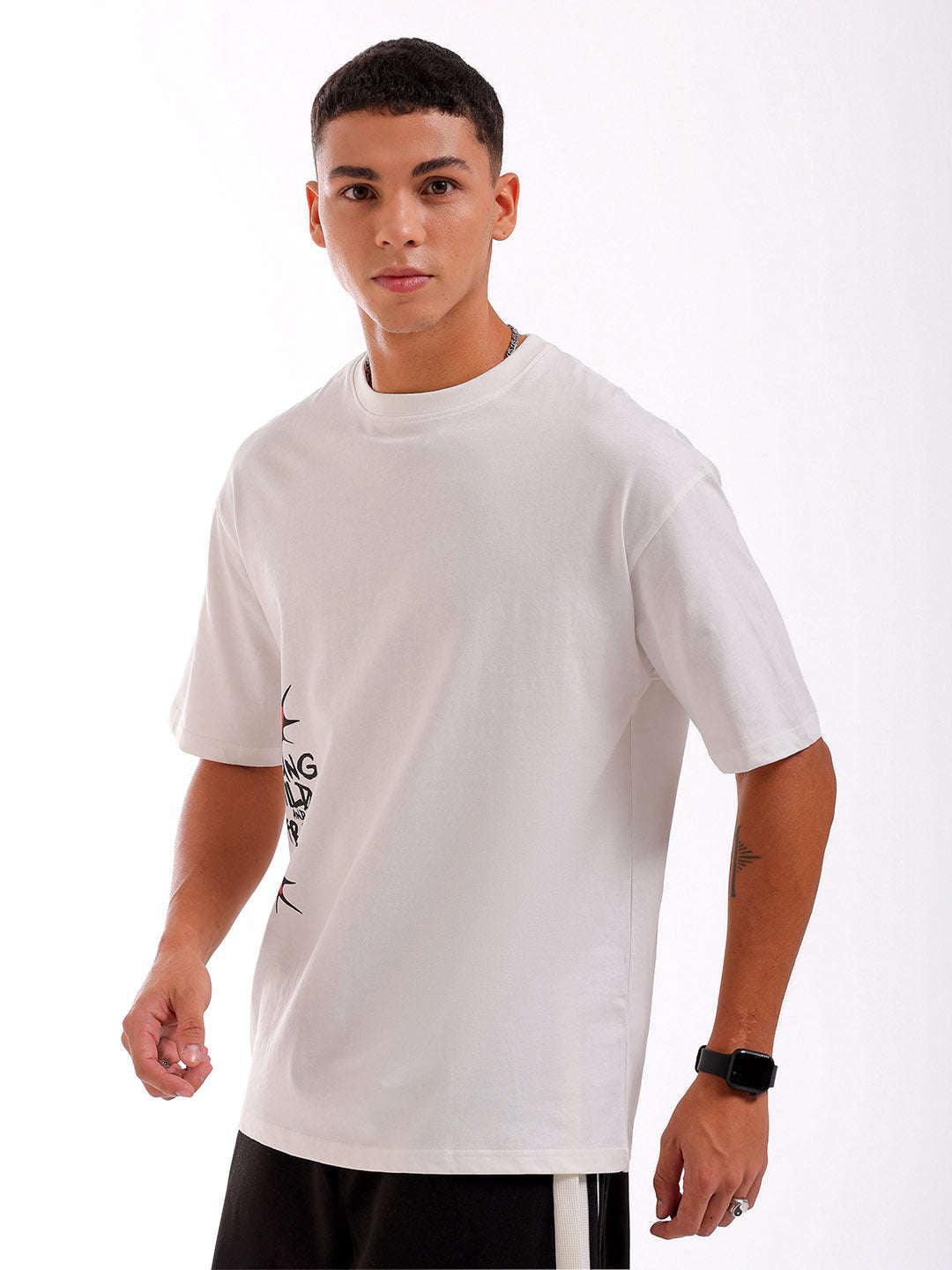 Men's Back Printed Oversized T-Shirt