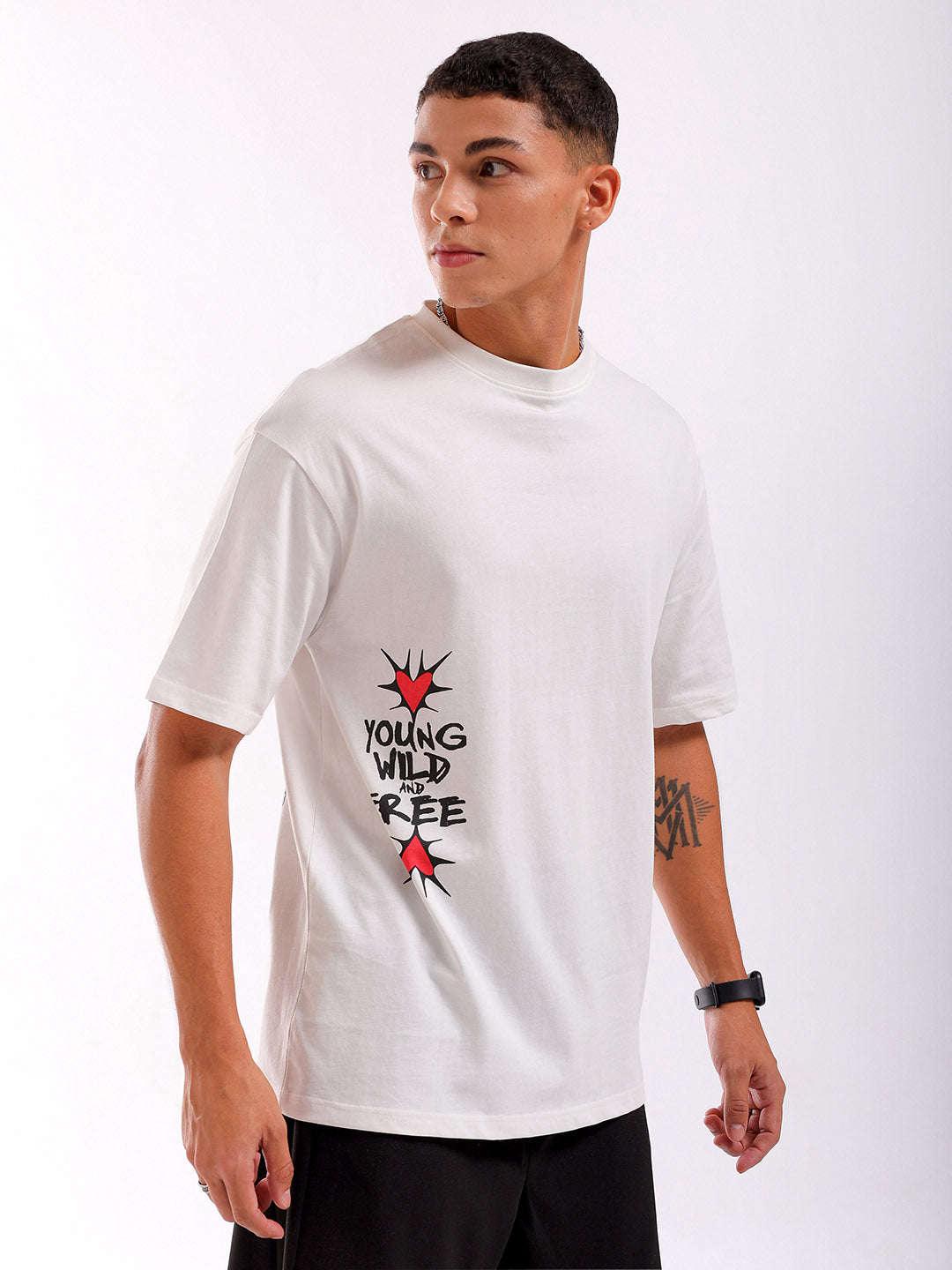 Men's Back Printed Oversized T-Shirt