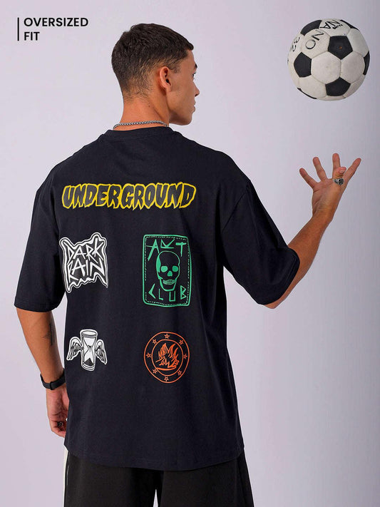 Men's Back Printed Oversized T-Shirt