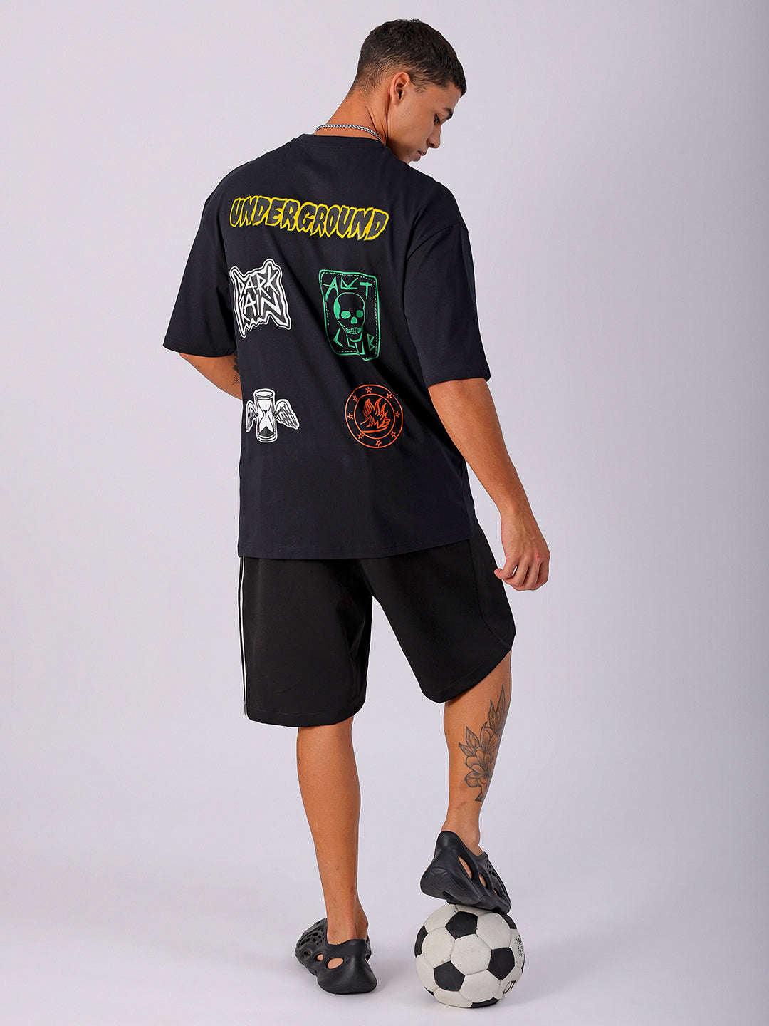 Men's Back Printed Oversized T-Shirt