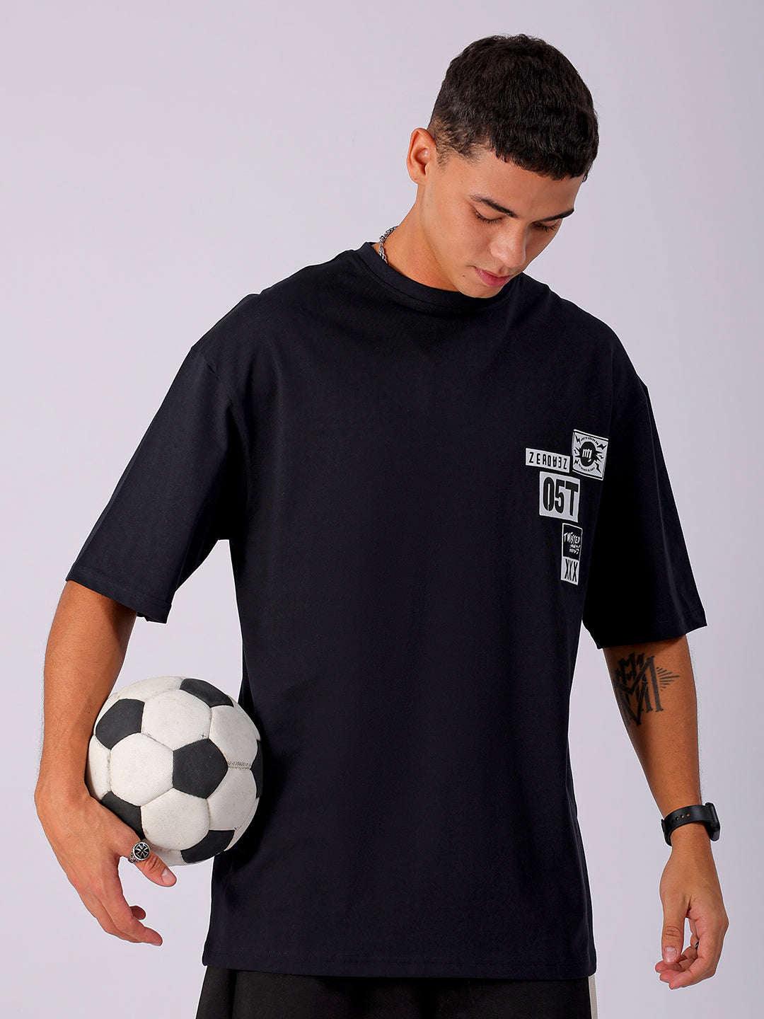 Men's Back Printed Oversized T-Shirt