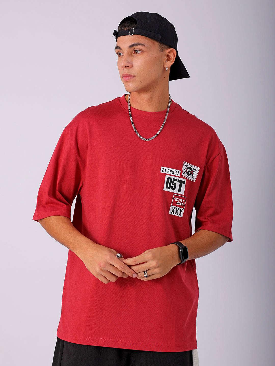 Men's Back Printed Oversized T-Shirt