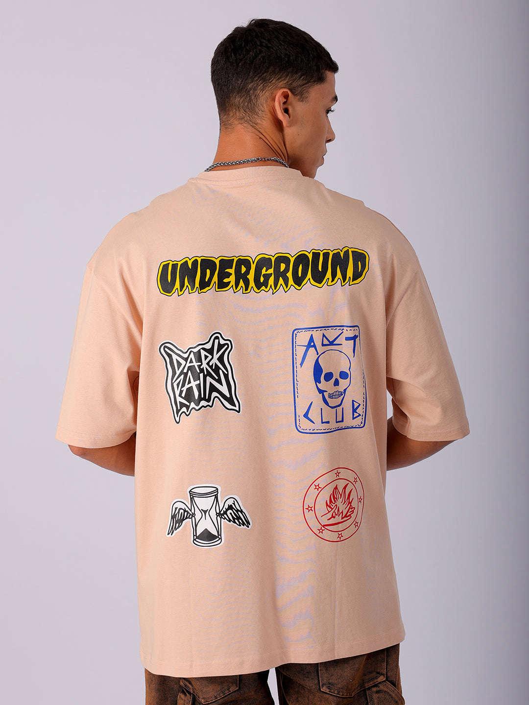 Men's Back Printed Oversized T-Shirt