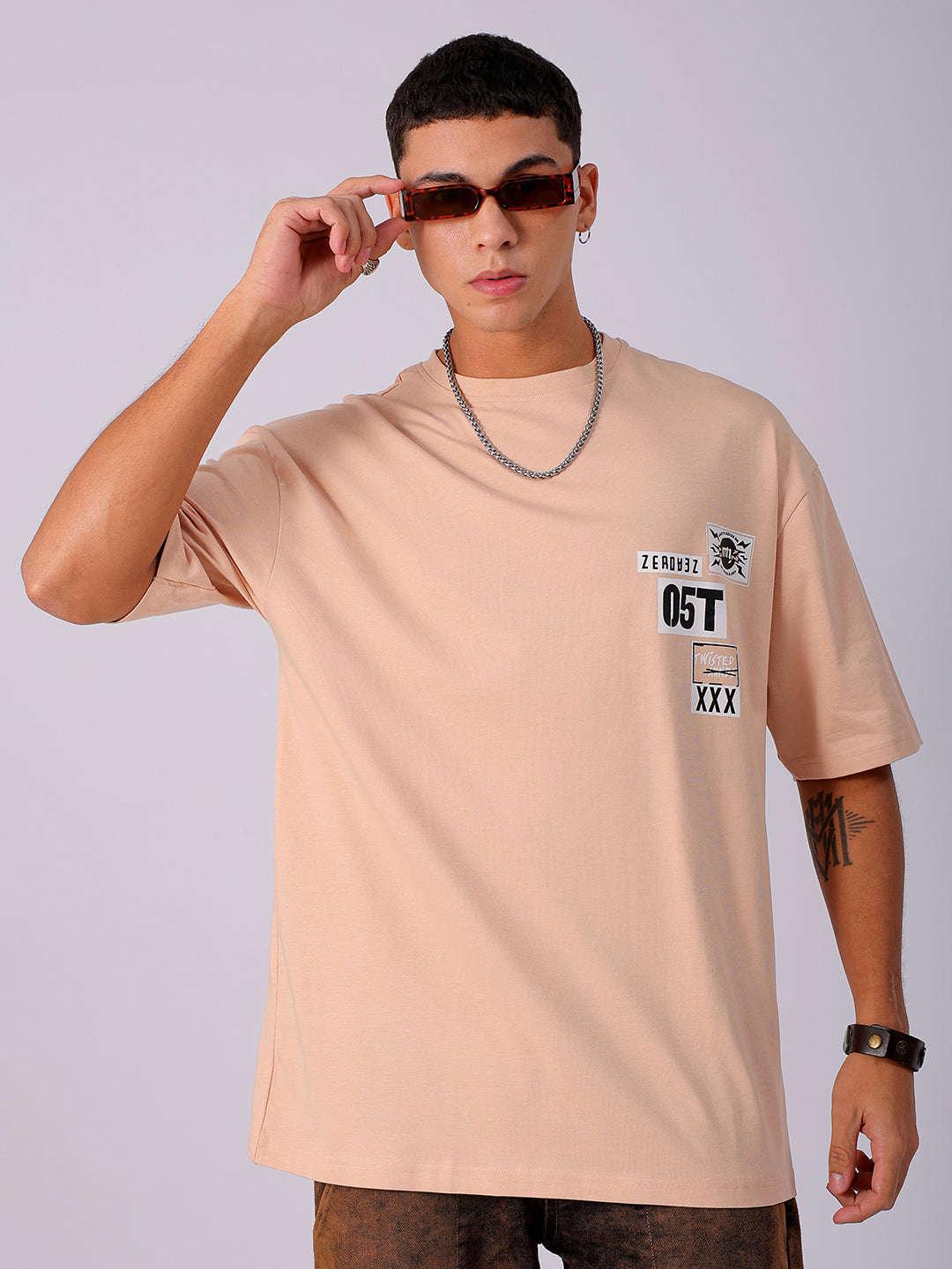 Men's Back Printed Oversized T-Shirt