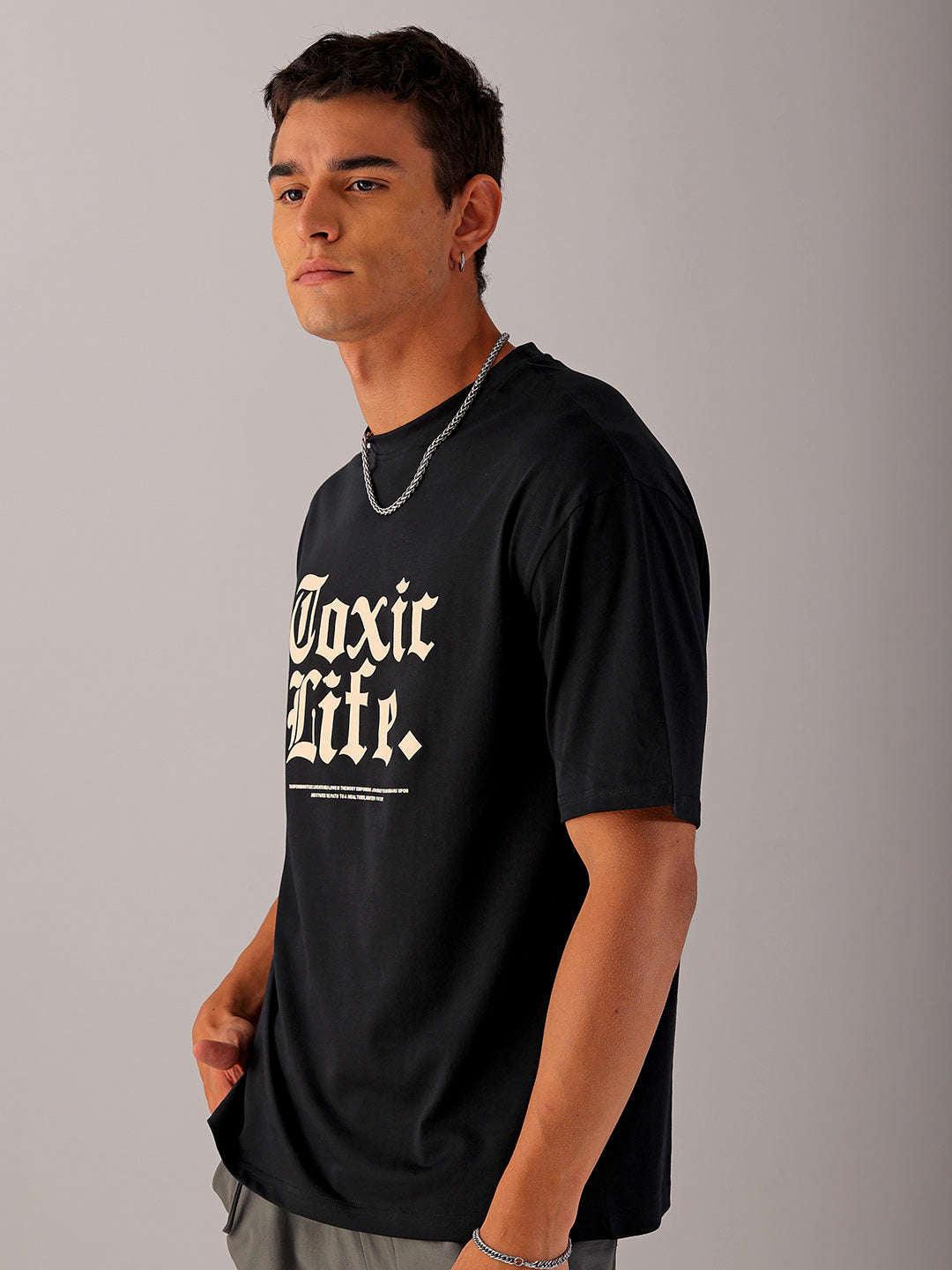 Men's Back Printed Oversized T-Shirt