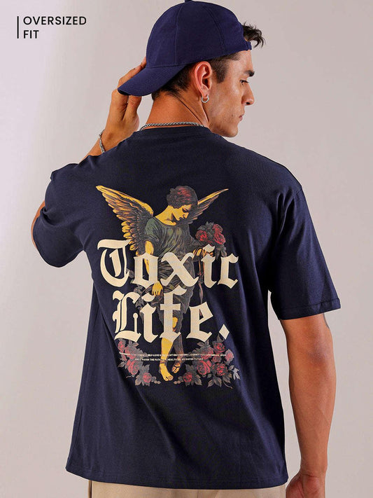 Men's Back Printed Oversized T-Shirt