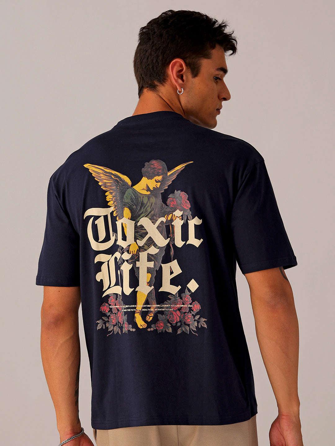 Men's Back Printed Oversized T-Shirt