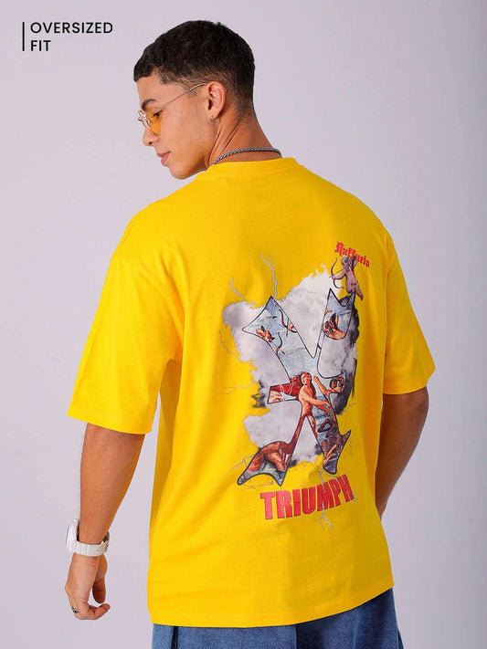 Men's Back Printed Oversized T-Shirt