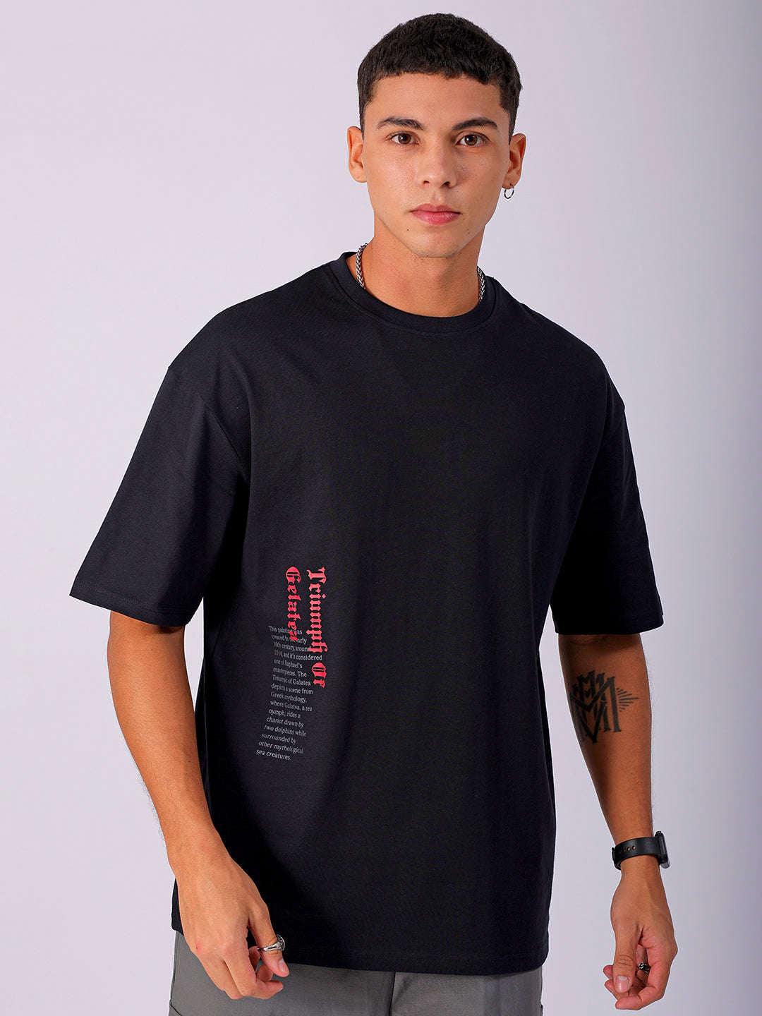 Men's Back Printed Oversized T-Shirt