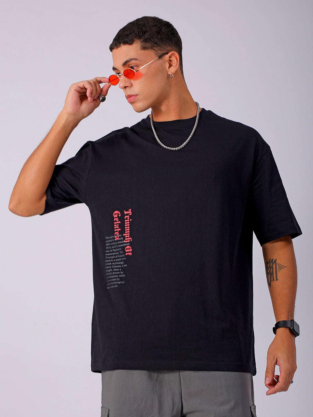 Men's Back Printed Oversized T-Shirt