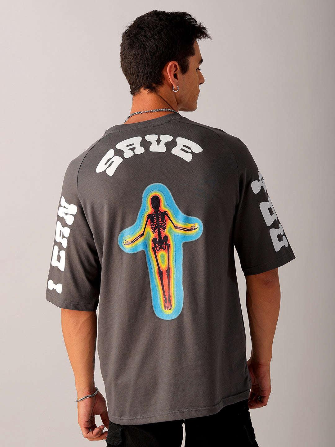 Men's Back Printed Oversized T-Shirt