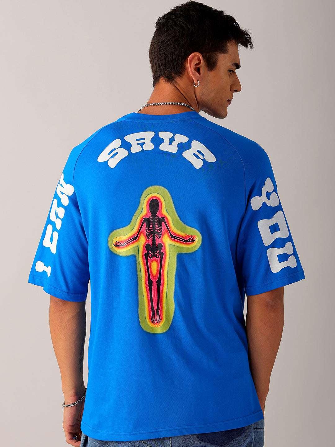 Men's Back Printed Oversized T-Shirt