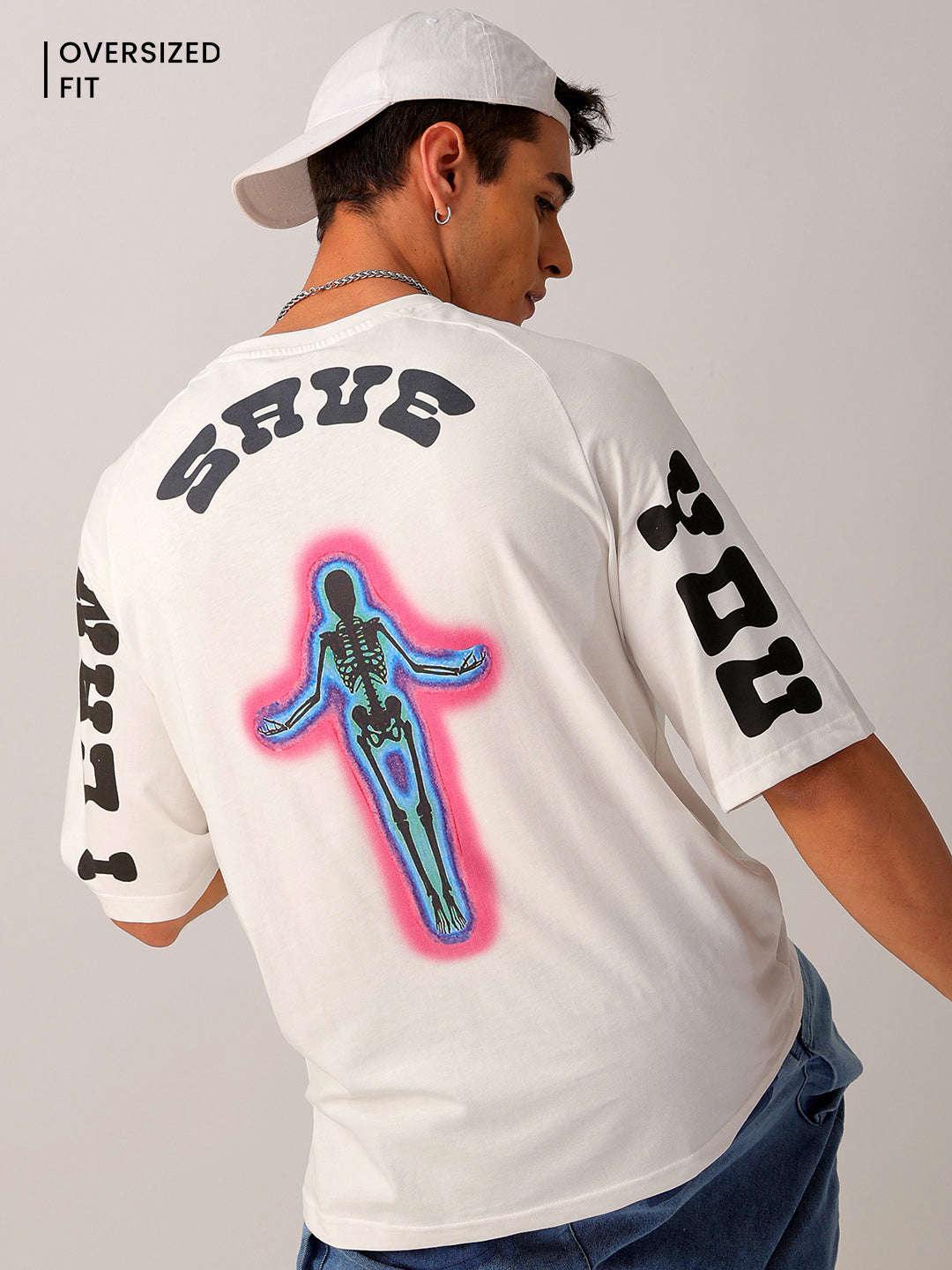 Men's Back Printed Oversized T-Shirt