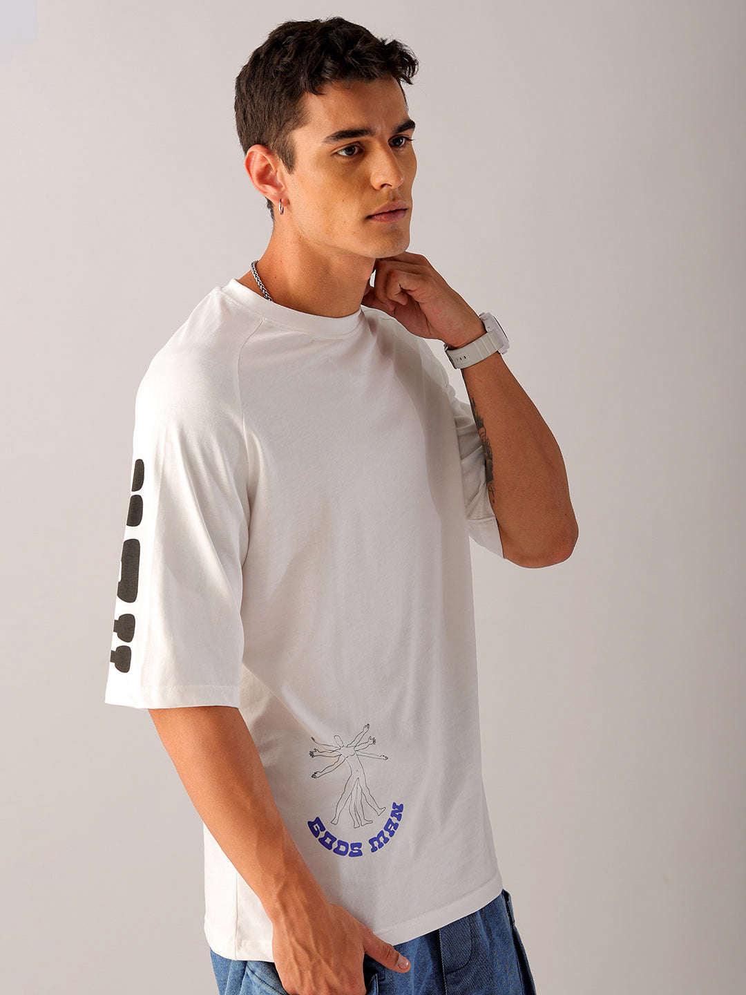 Men's Back Printed Oversized T-Shirt