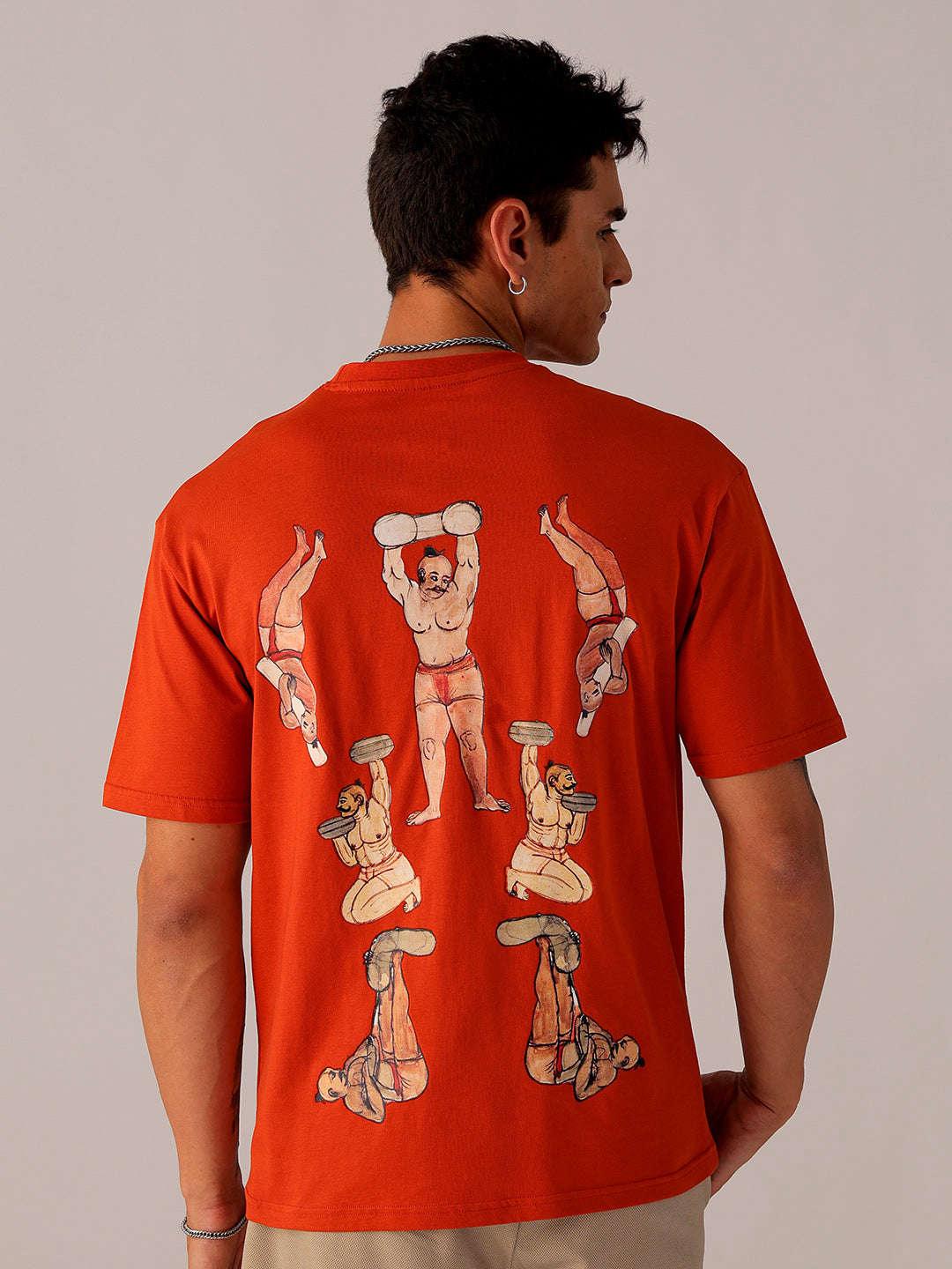 Men's Back Printed Oversized T-Shirt