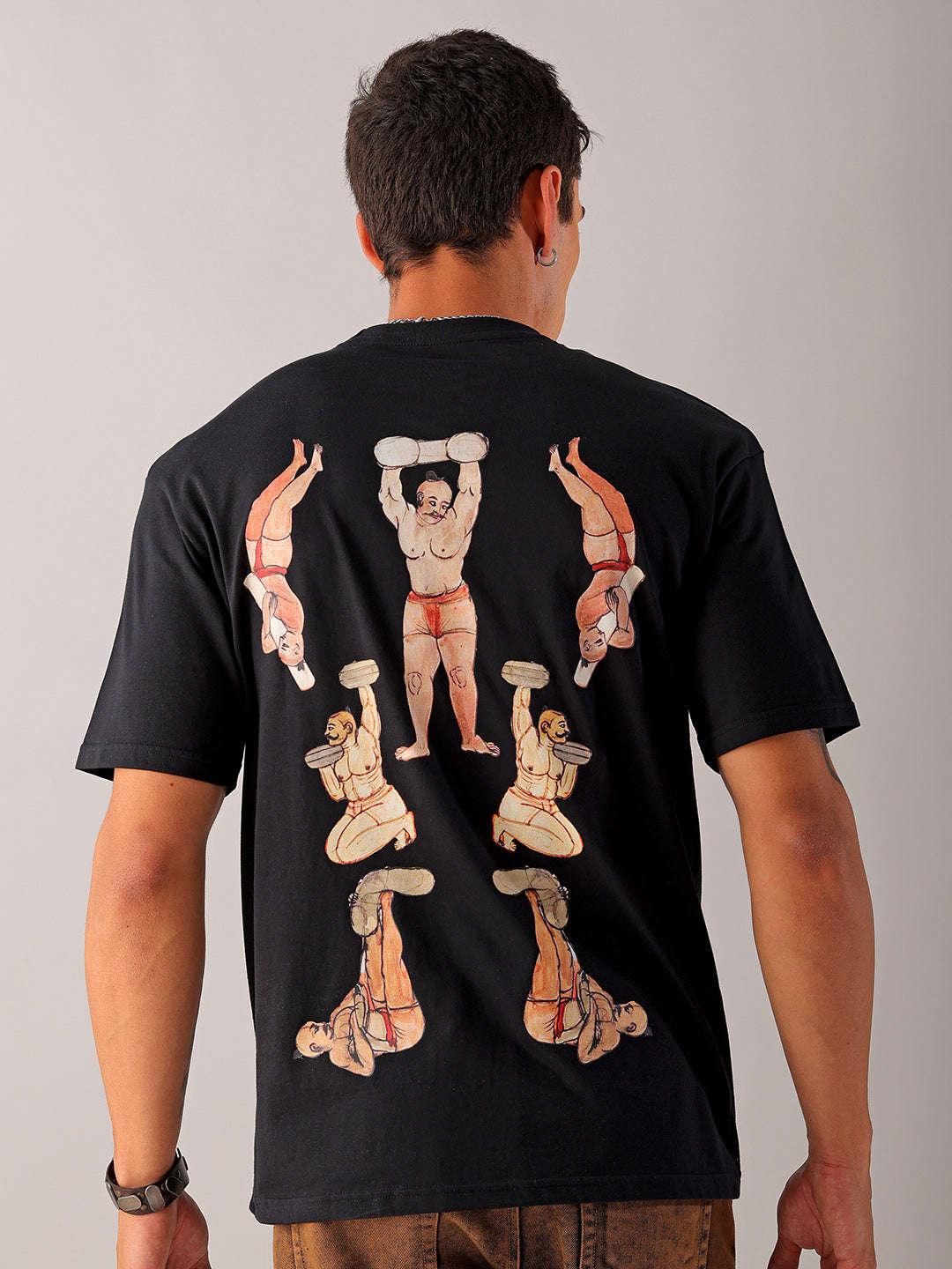 Men's Back Printed Oversized T-Shirt