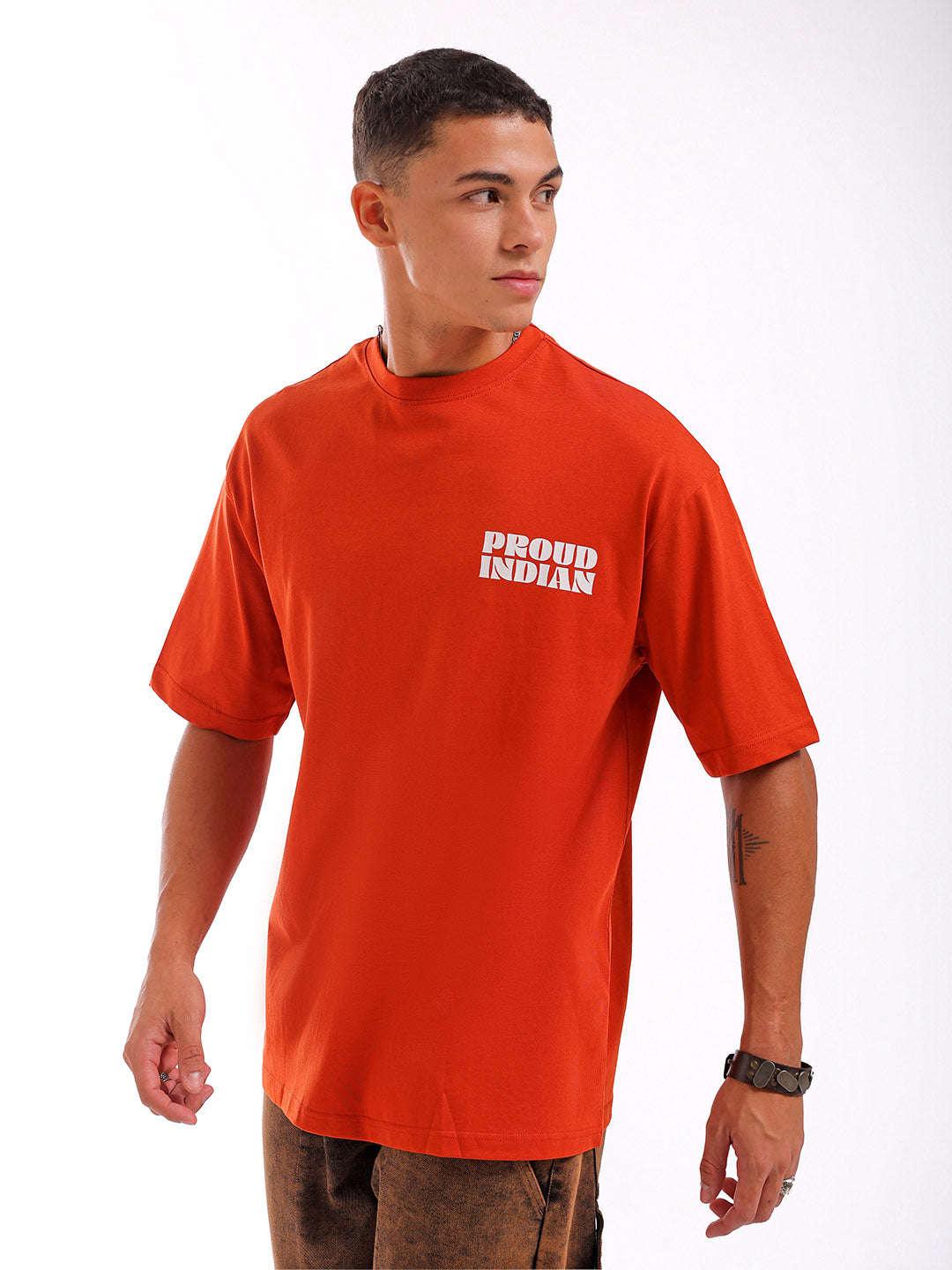 Men's Back Printed Oversized T-Shirt