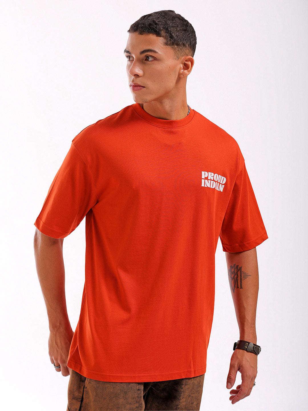 Men's Back Printed Oversized T-Shirt