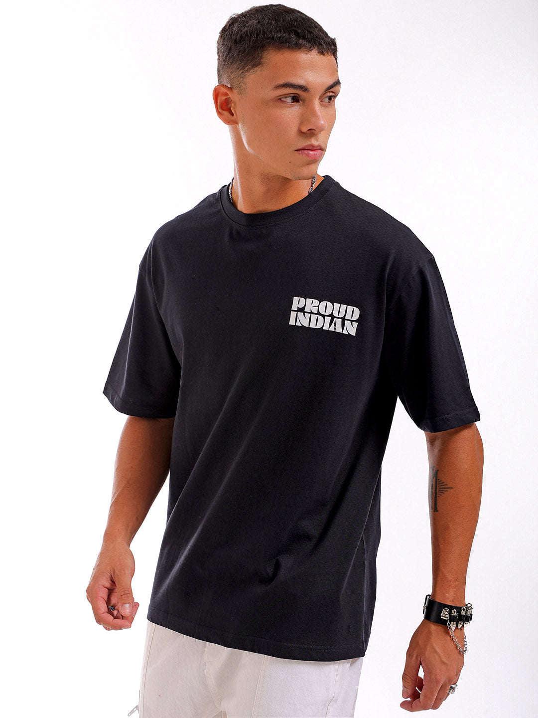 Men's Back Printed Oversized T-Shirt