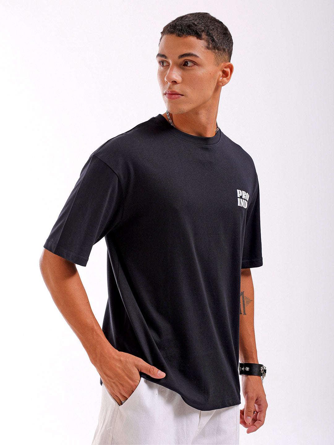 Men's Back Printed Oversized T-Shirt