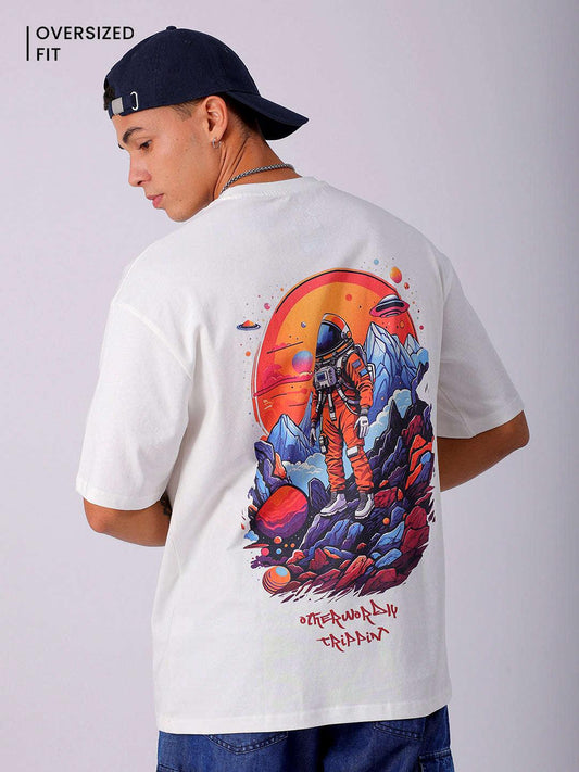 Men's Back Printed Oversized T-Shirt