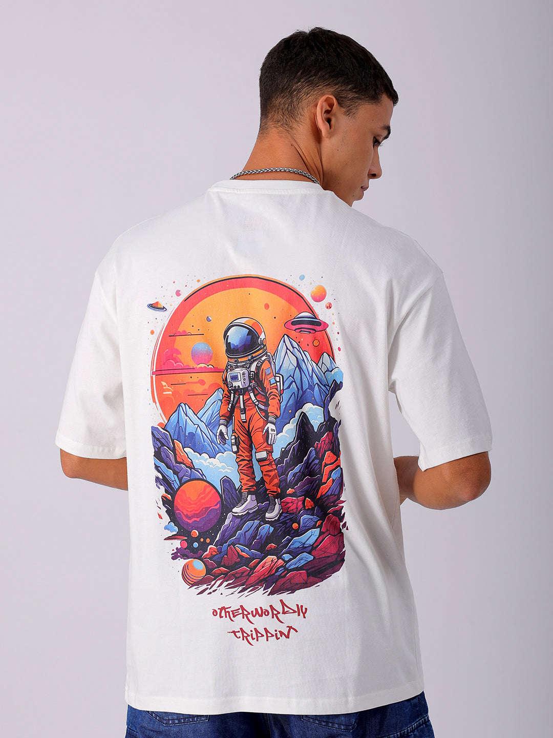 Men's Back Printed Oversized T-Shirt