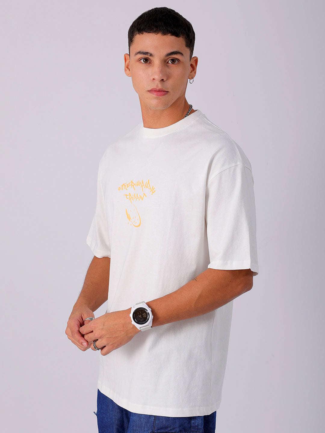 Men's Back Printed Oversized T-Shirt