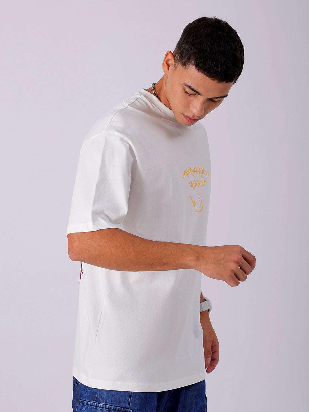 Men's Back Printed Oversized T-Shirt