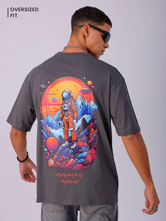 Men's Back Printed Oversized T-Shirt