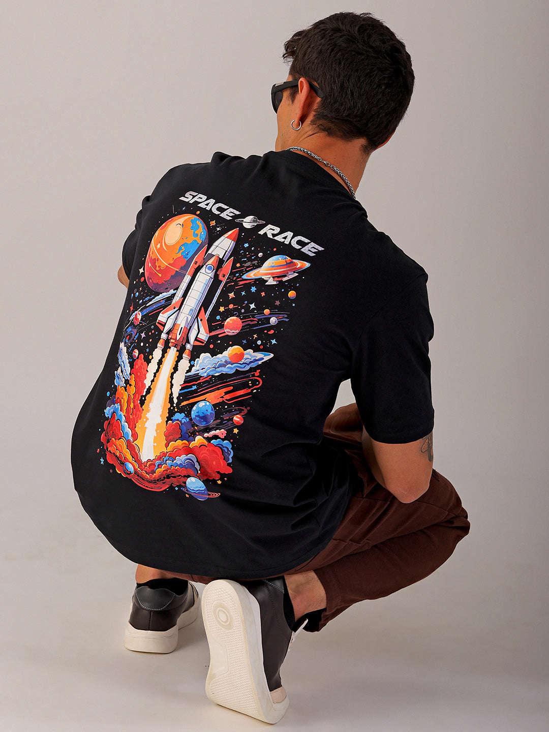 Men's Back Printed Oversized T-Shirt