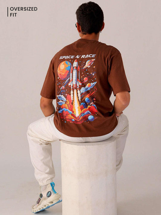 Men's Back Printed Oversized T-Shirt