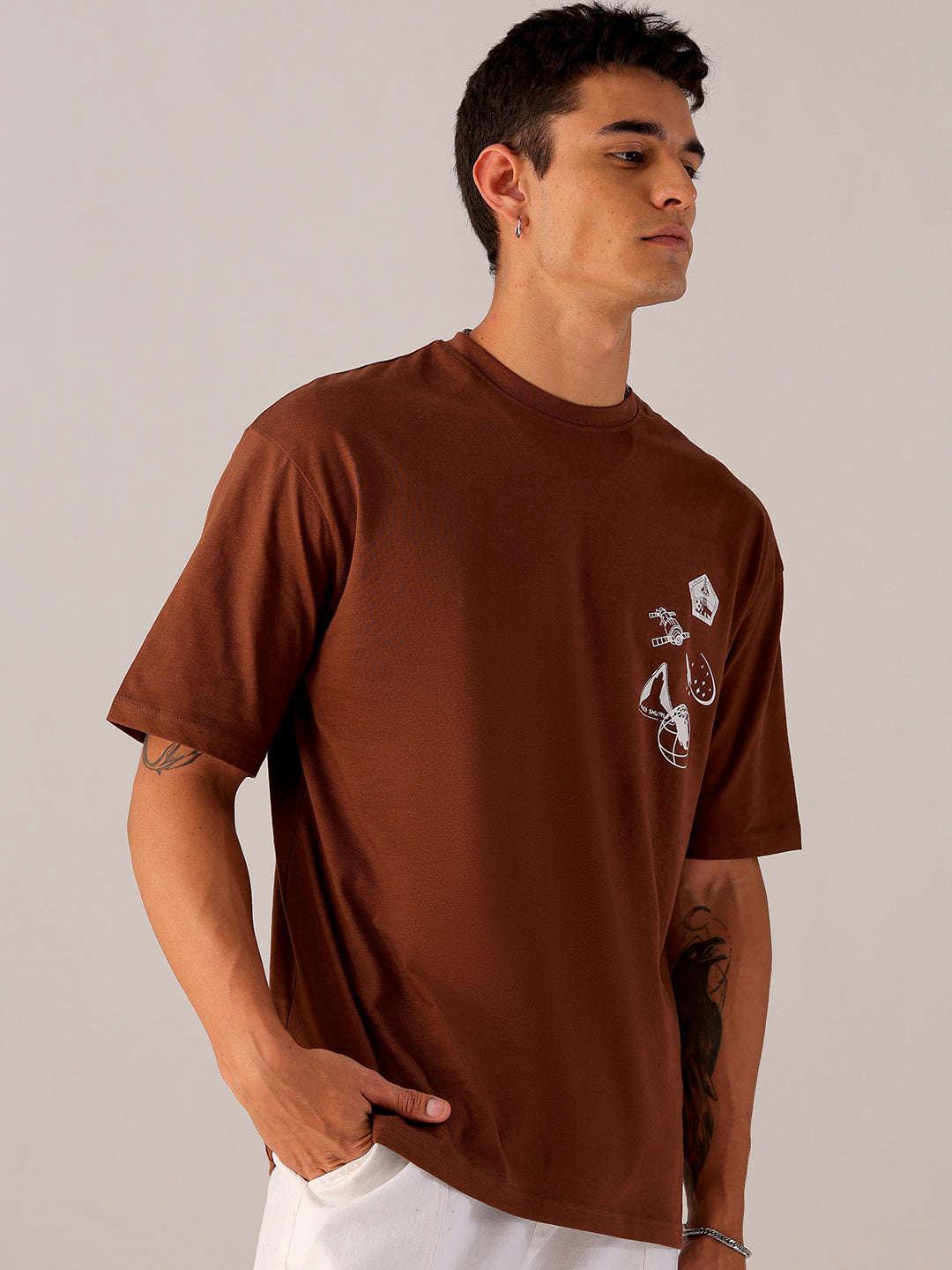 Men's Back Printed Oversized T-Shirt