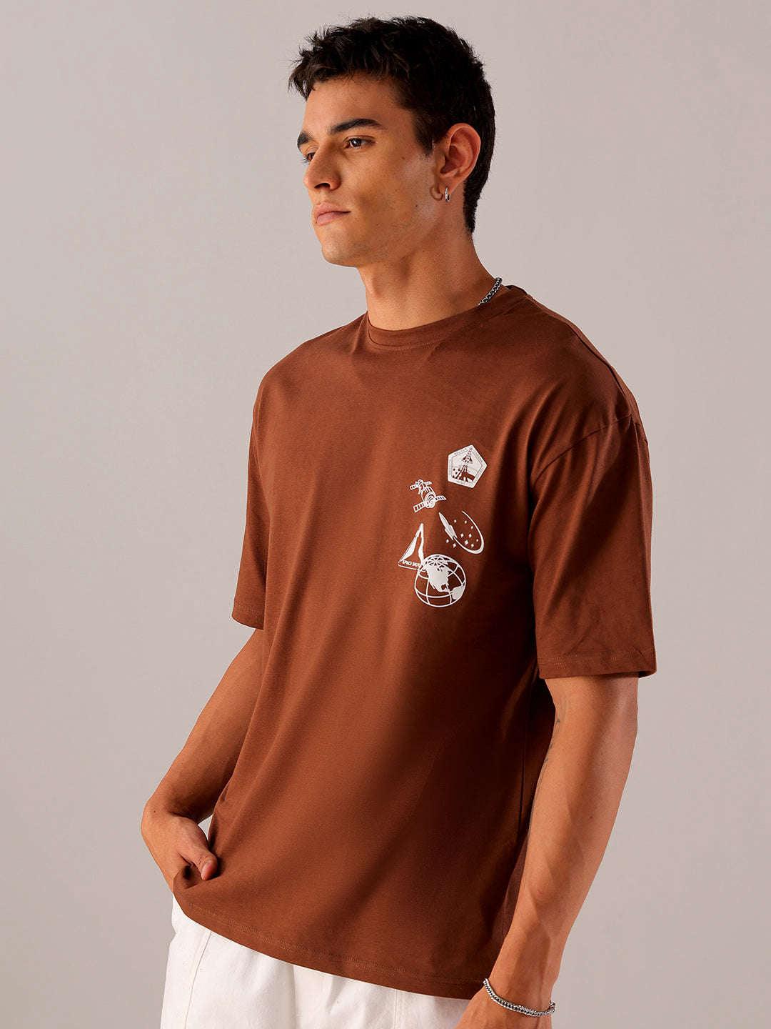 Men's Back Printed Oversized T-Shirt