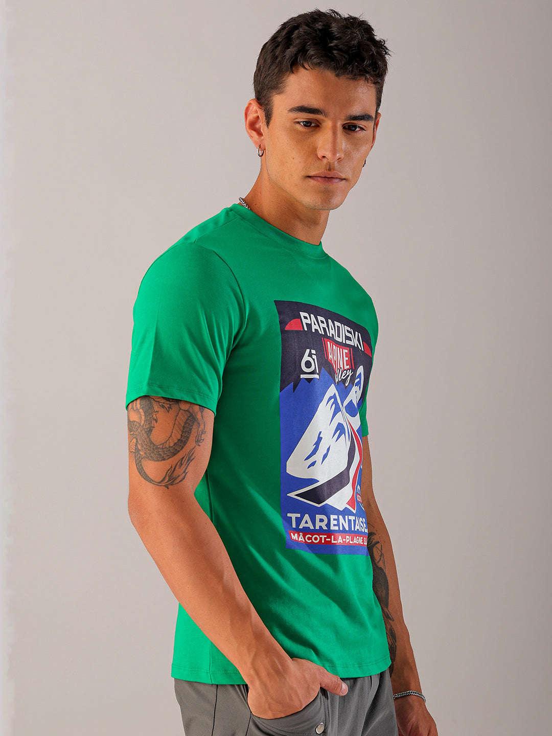 Men's Graphic Printed Slim Fit T-Shirt