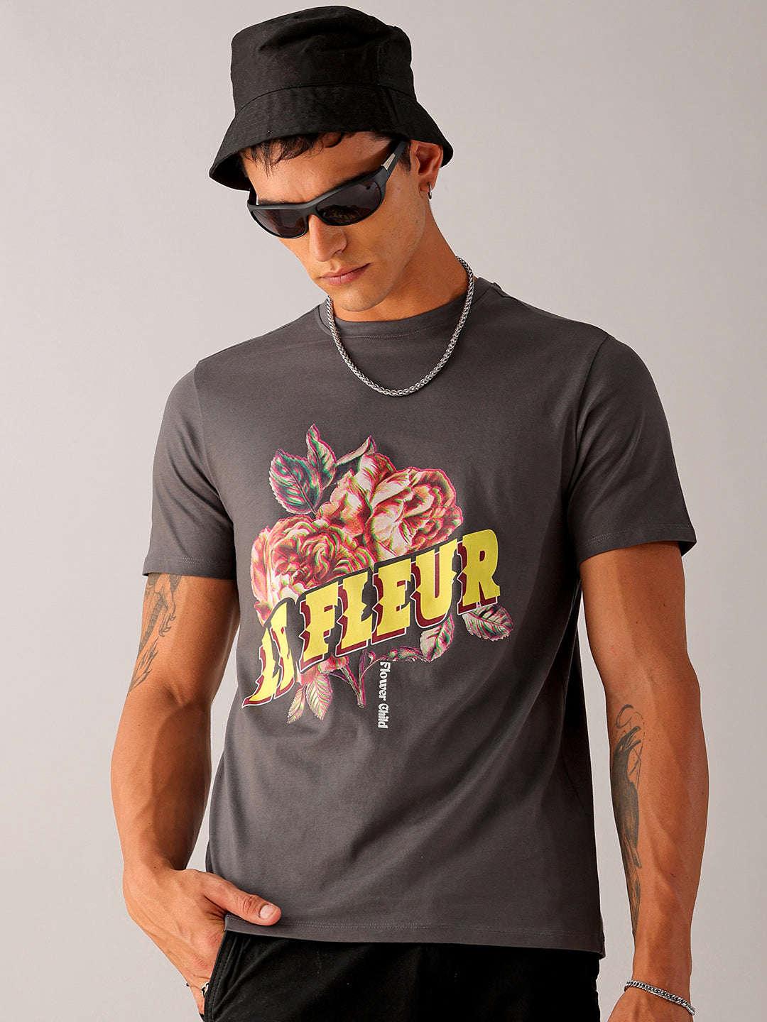 Men's Graphic Printed Slim Fit T-Shirt