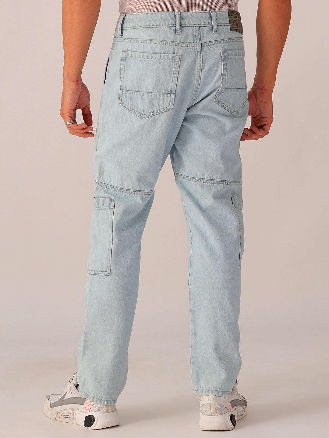 Men's Solid Dad Fit Jeans