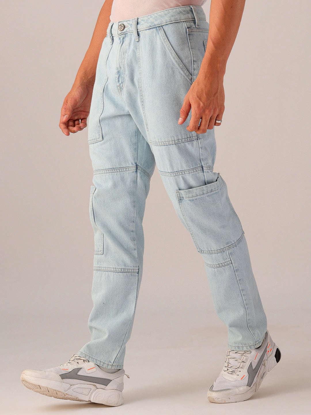 Men's Solid Dad Fit Jeans