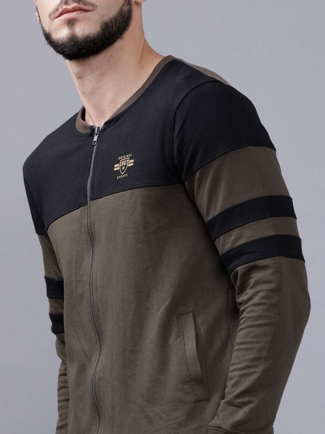 Men's Baseball Collar Sweatshirt