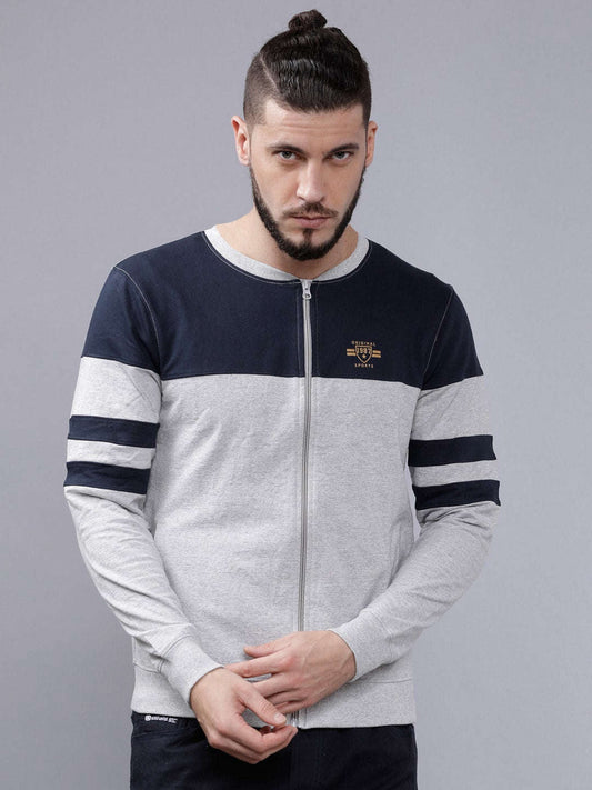 Men's Colourblocked Slim Fit Sweatshirt